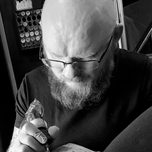 Portrait of Mike, a professional tattoo artist at Hull Tattoo Studio