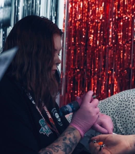 Portrait of Jen, a tattoo apprentice artist at Hull Tattoo Studio