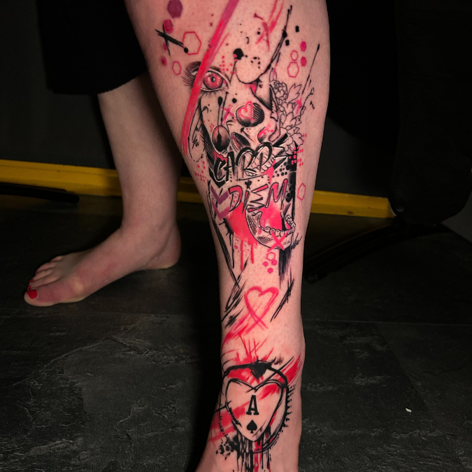 Trash Polka Tattoo